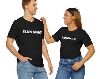 Bananas Unisex Jersey| Short Sleeve Tee |custom photo shirt| shirt printing |picture shirts| custom shirt for him |photo printing shirt