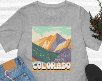 Colorado TShirt, Colorado Graphic Tee, Rocky Mountains, Colorado Tee, Boho Tee, Vintage Inspired Cotton T-shirt, Unisex Tee, Colorado Tee