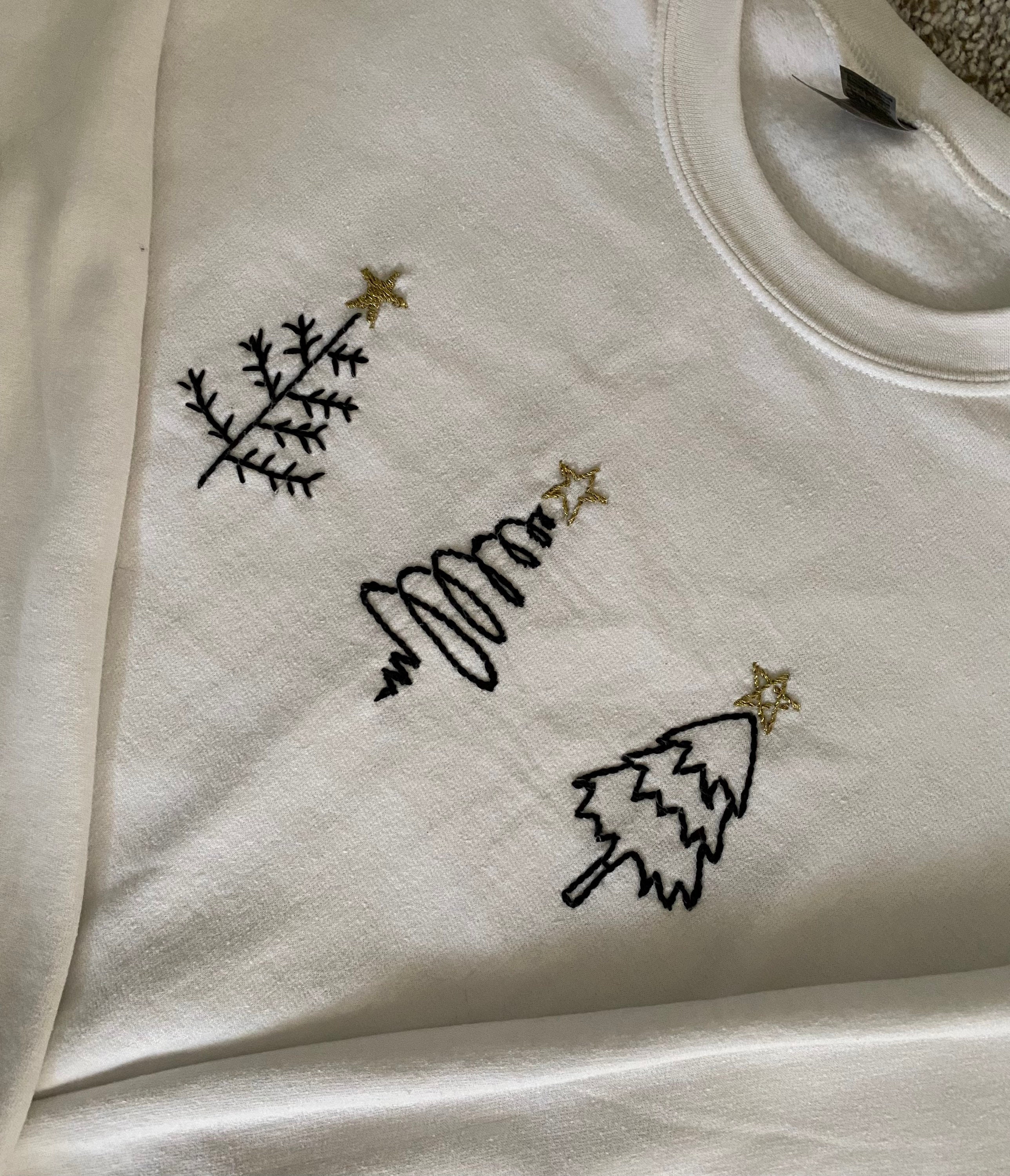Threaded Pear Ensley Christmas Embroidered Sherpa Pullover