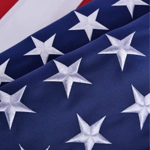 American Flag, American Flags 3x5ft for Outside, Strong Long Lasting US Flag, Deluxe Embroidered Stars, Heavy Duty Durable Flags Outdoor