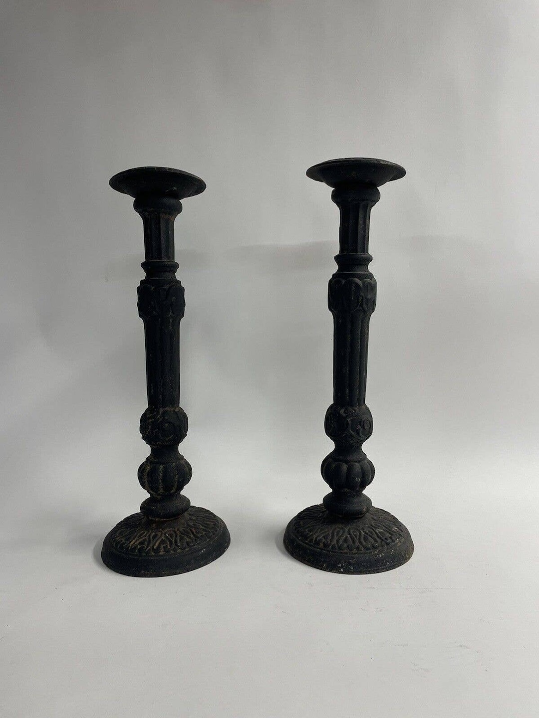 Vintage Cast Iron Candlestick Holder 20 Etsy