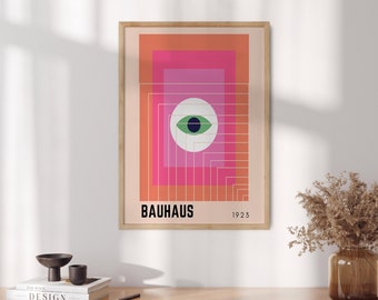 Bauhaus eye Poster, Bauhaus Eye Print ,Bauhaus Wall Art, Mid Century Modern ,Minimalist Print, Geometric Wall Art Downloadable
