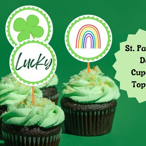 St. Patrick&#39;s Day Cupcake Toppers