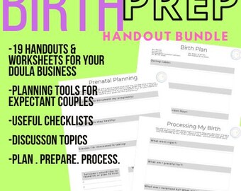 Prenatal Worksheets and Resource Handouts