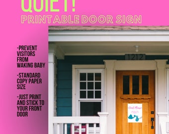 Quiet! Door Sign for New Baby