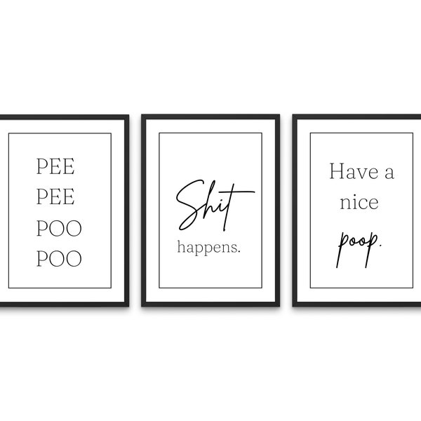 Toilet Pictures Decoration Etsy