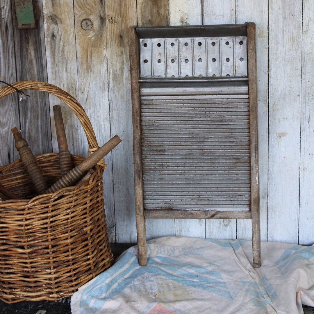 Full Value No. 7 Washboard Vintage Washboard Vintage Wood Etsy