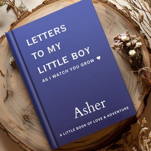 Cartas a mi hijo Cuaderno con nombre personalizado Diario de embarazo personalizado Regalo personalizado para baby boy shower para nueva mamá y papá Libro de memoria infantil