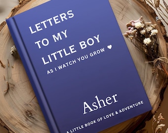 Lettere a mio figlio Taccuino con nome personalizzato Diario di gravidanza personalizzato Regalo personalizzato per la doccia del neonato per la nuova mamma e papà Libro dei ricordi per bambini