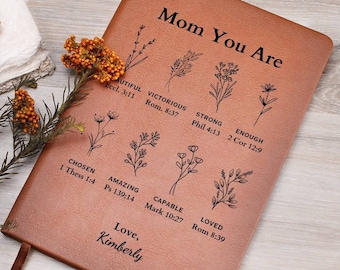 Positive Affirmations Journal for Mother's Day, Mother's Day Handprint, Gift for Mom, Mothers Day Gift, Prayer Journal Custom Christian Gift