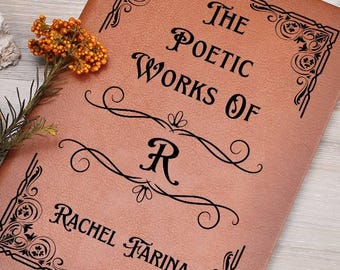 Personalized Poetry Journal, Custom Notebook For Writer, Gift For Writer Author, Book Lover Gift, Bday Christmas Graduation Diary Journal