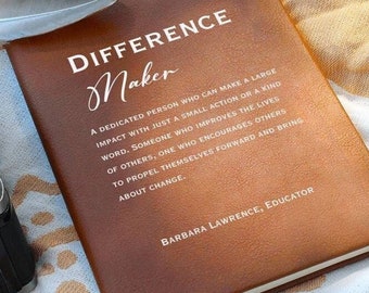 Difference Maker Journal - Teacher retirement gift, Teacher retirement, Retirement gifts for women teacher, Retirement gifts for women