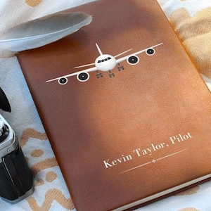 Personalisiertes Journal Geschenk für Piloten, Flieger Geschenk, Abschlussgeschenk der Flugschule, Piloten Geschenke für Männer, Solo Flug, Luftfahrt, Pilot Journal