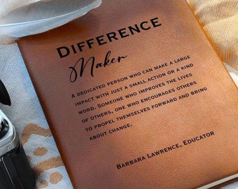 Difference Maker Journal - Teacher retirement gift, Teacher retirement, Retirement gifts for women teacher, end of the year teacher gift