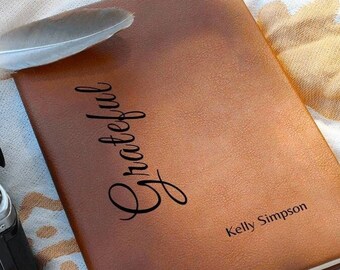 Personalized Gratitude Journal, grateful journal, writing journal, encouragement gift, gift for women, mindfulness journal happiness journal