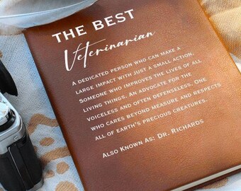 Personalized Veterinarian Gift - Veterinarian Doctor Journal, Vet Notes, Veterinary Gift, Veterinarian Office Gift, Vet School Graduation
