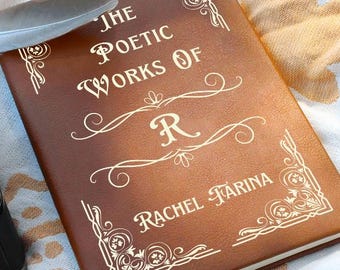 Personalized Poetry Journal, Custom Notebook For Writer, Gift For Poet Writer Author, Book Lover Gift, Bday Christmas Graduation Journal