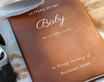 Brieven aan mijn babydagboek, cadeau voor babyverlies, miskraamcadeau, zwangerschapsverliescadeau, verdrietdagboek, doodgeboren cadeau, babyverliescadeau