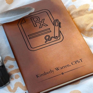 Personalized Pharmacy Tech Journal - Pharmacy Tech Gifts, Pharmacy Gifts, Pharmacy Month Week, Graduation Gift, Pharmacist Christmas, CPHT