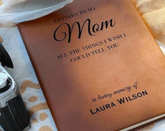 Journal commémoratif Lettres à une maman, perte de maman, cadeau de sympathie pour une mère, journal commémoratif de deuil maman au paradis, cadeau perte d'une mère, deuil