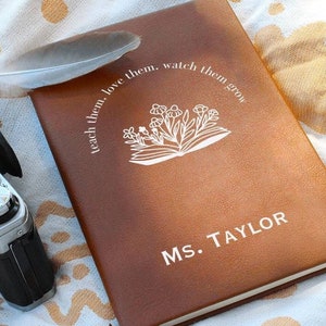 Back To School Teacher Gift, Journal, Teacher Journal, Teacher Gift Personalized Teacher Present, First Day of School Gift Teacher Christmas