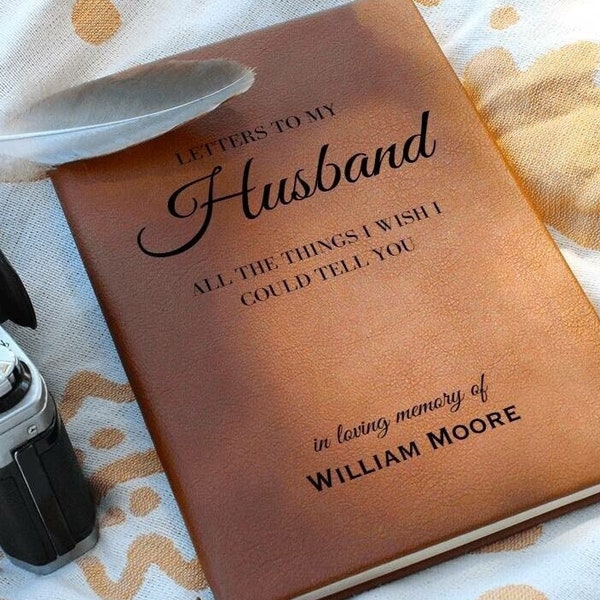 Loss of Husband Gift, Letters to Husband Grief Journal,  Husband Memorial Gift, Sympathy Gift for Widow Wife, Sympathy Husband Loss Gift