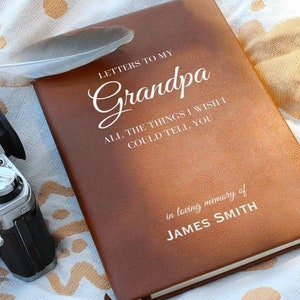 Cartas a mi abuelo Regalo conmemorativo, Pérdida del regalo del abuelo, Diario conmemorativo En memoria del abuelo Diario de duelo del abuelo, Abuelo en el cielo