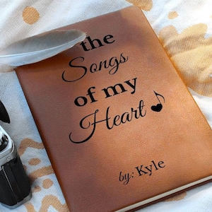 Personalisiertes Lyric Journal - The Songs Of My Heart, Song schreiben Musik Notizbuch, Musik Geschenk, Song Writer Geschenk, Musiker Geschenk, Song schreiben