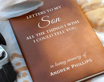 Loss of Son Gift, Letters to My Son Grief Journal, Son Memorial Gift, Sympathy Gift for Mother, Sympathy Son Loss Gift, Bereavement Journal