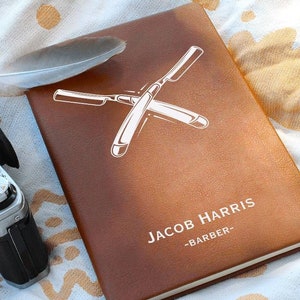 Personalized Barber Journal - Barber Gift, Gift for New Barber, Barber Dad Gift, Barber Shop Owner, Fathers Day Gift, Barber Graduation Gift