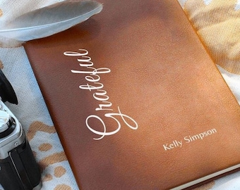 Personalized Gratitude Journal, grateful journal, writing journal, encouragement gift, gift for women, mindfulness journal happiness journal