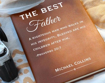 Christian Father's Day Journal - Personalized Fathers Day Gift, Personalized Father's Day Gift, Grandfather Gift, Gift For Dad, Personalized