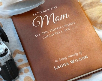Journal commémoratif Lettres à ma mère, perte de maman, cadeau de sympathie pour une mère, journal de deuil commémoratif maman au paradis, cadeau perte de mère