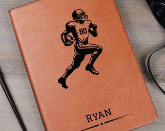 Diario de fútbol personalizado, cuaderno para entrenador, libro de jugador de fútbol, cuaderno con texto personalizado, diario personalizado, regalo de entrenador de fútbol para hijo