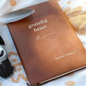 Personalized Gratitude Journal - Grateful Heart, Daily Gratitude Journal, Mental Health, Custom Self Care Mindfulness Journal