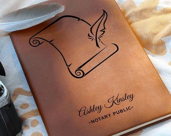 Engraved Notary Journal, Loan Signing Agent Journal, Gift for Notary Public, Signing Service Journal, Mobile Notary, Gift for Mobile Notary