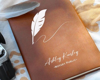 Engraved Notary Journal, Loan Signing Agent Journal, Gift for Notary Public, Signing Service Journal, Mobile Notary, Gift for mobile notary
