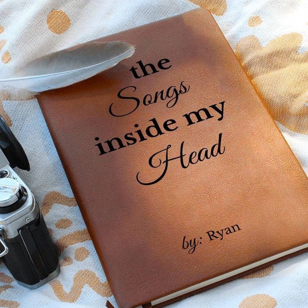 Gepersonaliseerde Lyric Journal - Songs Inside My Head, Song Writing Music Notebook, Music Gift, Song Writer Gift, Muzikanten Gift, Song Writing