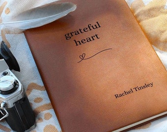 Personalized Gratitude Journal - Grateful Heart, Daily Gratitude Journal, Mental Health, Self Care Mindfulness Journal