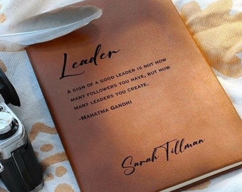 PersonalisiertesLeader Journal,Führer Geschenk,Lehrer Geschenk,Trainer Geschenk,Redner Geschenk,Sozialarbeiter Geschenk,Weihnachtsgeschenk für Chef,Mentor Geschenk