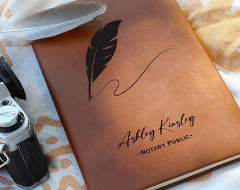 Engraved Notary Journal, Loan Signing Agent Journal, Gift for Notary Public, Signing Service Journal, Mobile Notary, Gift for mobile notary