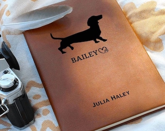 Diario personalizado de Dachshund, regalo de amante de perros, regalo de Dachshund, regalo de amante de Dachshund, regalos de perro salchicha