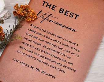 Personalized Veterinarian Gift - Veterinarian Doctor Journal, Vet Notes, Veterinary Gift, Veterinarian Office Gift, Vet School Graduation