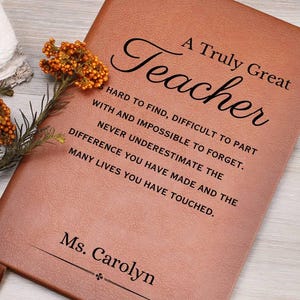 Personalisiertes Lehrer Geschenk, Zurück in der Schule Lehrer Geschenk, Lehrer Dankeschön, Ende des Jahres Notizbuch, Geschenk für Lehrkräfte Weihnachtsgeschenk