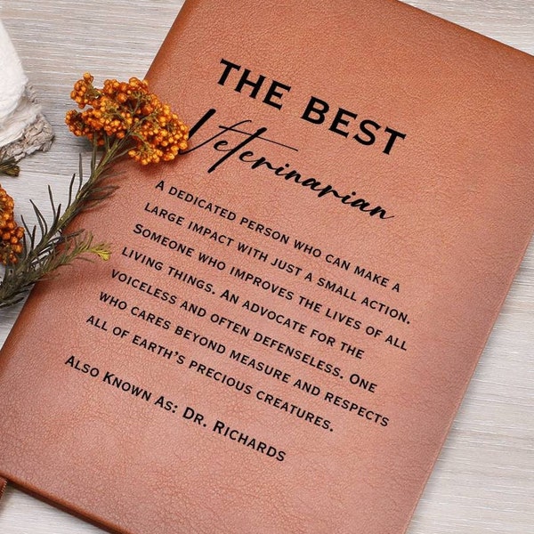 Personalized Veterinarian Gift - Veterinarian Doctor Journal, Vet Notes, Veterinary Gift, Veterinarian Office Gift, Vet School Graduation