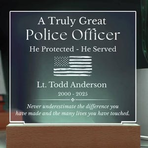 Regalo personalizzato per il pensionamento della polizia, regali per le forze dell&#39;ordine, agente di polizia, regalo per la festa del papà, regalo personalizzato per la festa del papà per un poliziotto