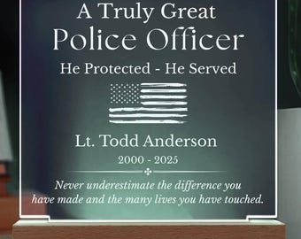 Personalized Police Retirement Gift, Law Enforcement Gifts, Police Officer, Fathers Day Gift, Personalized Fathers Day Gift for Police Man