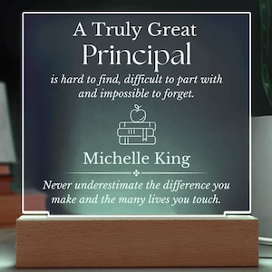 A Truly Great Principal Sign - Thank You Gift for Principal, Appreciation Principal Day Gift, Principal Retirement Gift, Gift from Teachers
