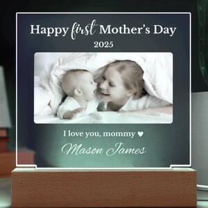 First Mother&#39;s Day Picture Sign, Mom Gift, 1st Mother&#39;s Day Gift from Baby, New Mom Mothers Day Gift, Personalized First Mother&#39;s Day 2025