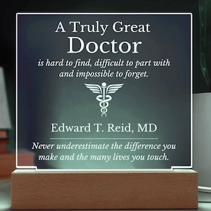 Cartello medico in acrilico personalizzato, regalo per medico, regalo di apprezzamento, regalo di laurea, regalo di addio, il miglior medico di sempre, regali di ringraziamento